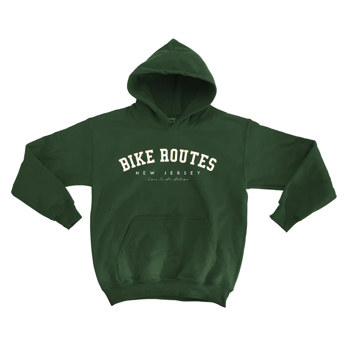 BIKE ROUTES "NEW JERSEY' HOODIE GREEN