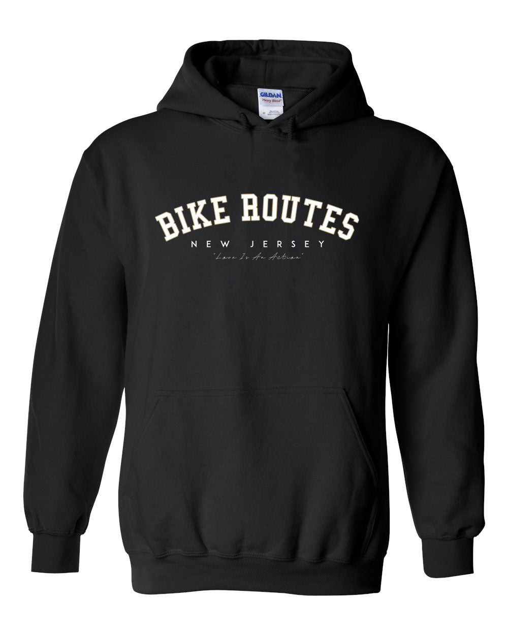Black Bike Routes Hoodie